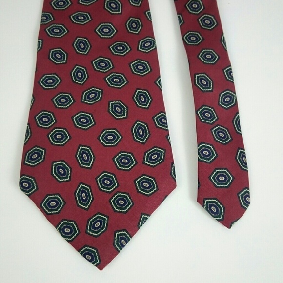 Executive Collection Red Blue Diamond Silk Tie - Picture 1 of 7